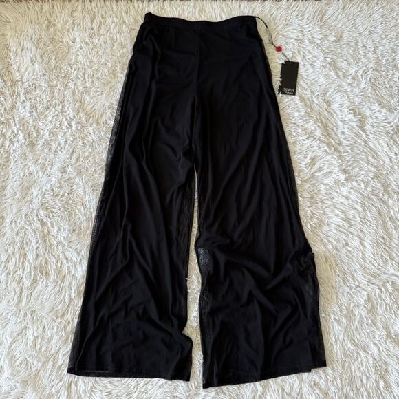 NWT Tadashi Shoji Collection Formal Black Wide Leg Pants Size S - Picture 3 of 6